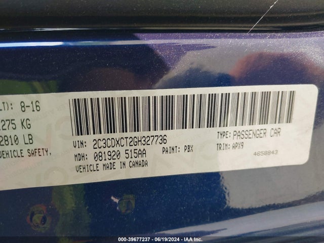 Dodge CHARGER R/T 2016 2C3CDXCT2GH327736 Image 9
