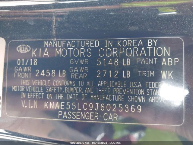 KNAE55LC9J6025369 KIA Stinger Gt2