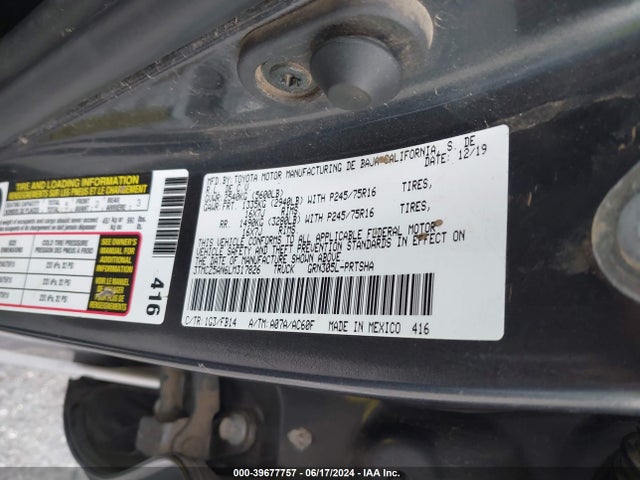 Toyota Tacoma Sr V6 2020 3TMCZ5AN6LM317826 Image 9
