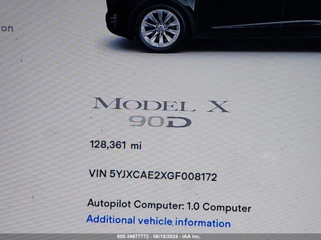 Tesla Model X 60d/70d/75d/90d 2016 5YJXCAE2XGF008172 Image 15