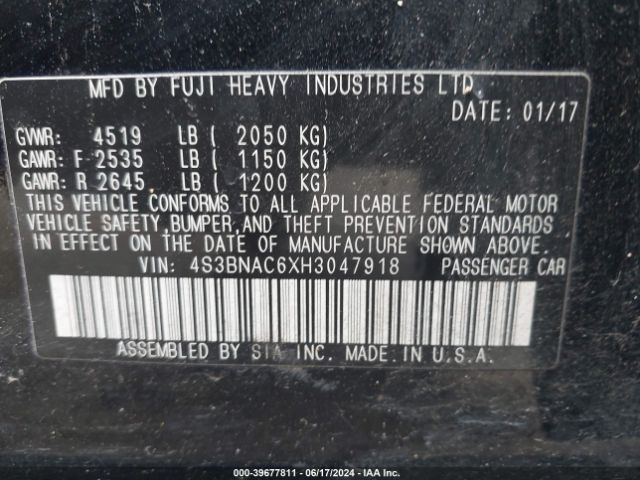 4S3BNAC6XH3047918 Subaru Legacy 2.5i Premium