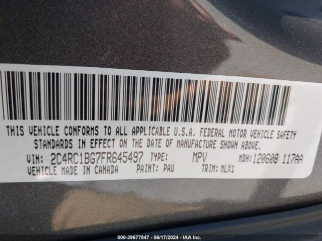2015 CHRYSLER TOWN & COUNTRY 2C4RC1BG7FR645497 Photo 8