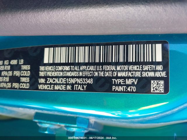 ZACNJDE15NPN53348 Jeep Renegade Altitude 4x4
