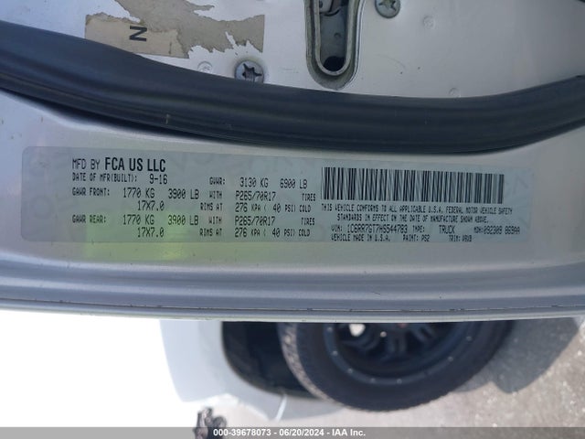 1C6RR7GT7HS544783 RAM 1500 Slt Quad Cab 4x4 6'4 Box