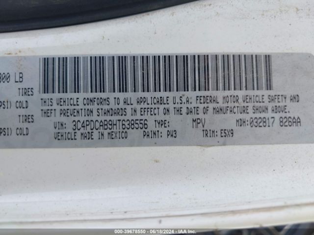 3C4PDCAB9HT638556 Dodge JOURNEY SE