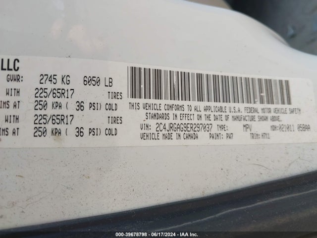 2C4JRGAG9ER297037 RAM Cargo Tradesman