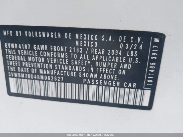 3VWBM7BU4RM062627 Volkswagen Jetta 1.5t Sport