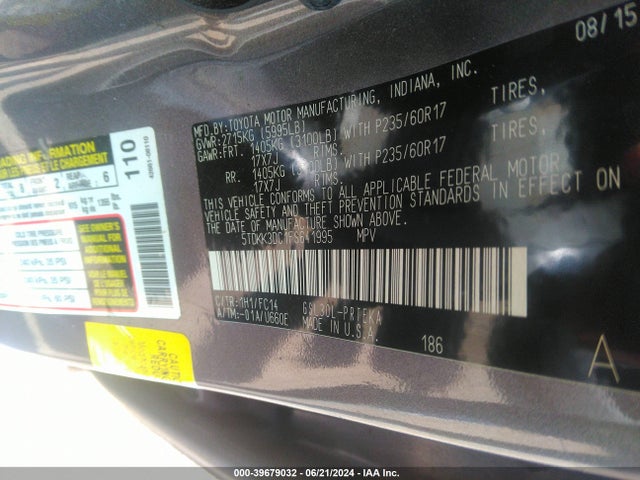 Toyota Sienna Le 8 Passenger 2015 5TDKK3DC1FS641995 Image 9