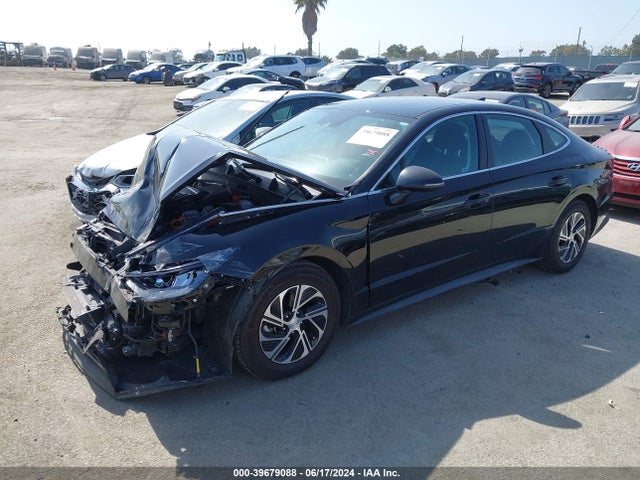 Hyundai Sonata Blue 2021 KMHL24JJ9MA027473 Image 2