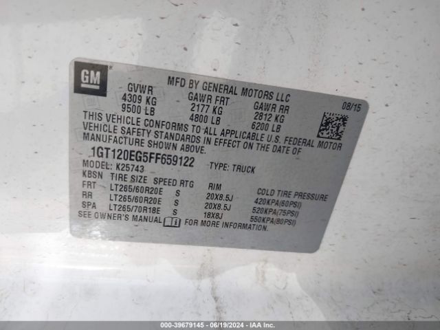 1GT120EG5FF659122 GMC Sierra 2500hd Denali