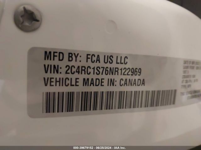 2C4RC1S76NR122969 Chrysler Pacifica Hybrid Limited