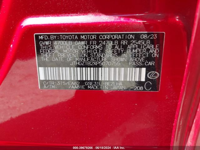 JTHGZ1B2XP5070755 Lexus Is 350 F Sport