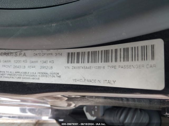 ZAM57XSA4E1103516 Maserati Ghibli