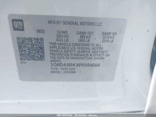 1G6DA5RKXP0104668 Cadillac Ct4 Luxury