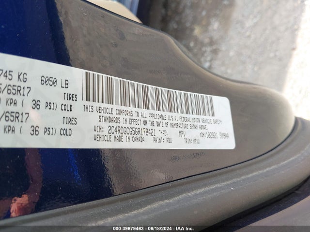 Dodge Grand Caravan Sxt 2016 2C4RDGCG5GR178421 Image 9
