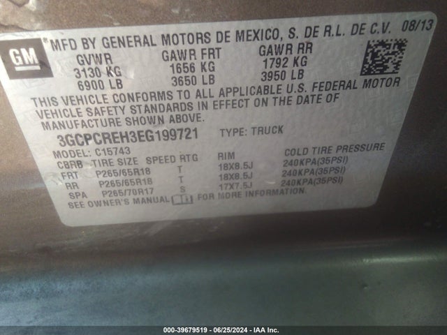 Chevrolet Silverado 1500 1lt 2014 3GCPCREH3EG199721 Image 9