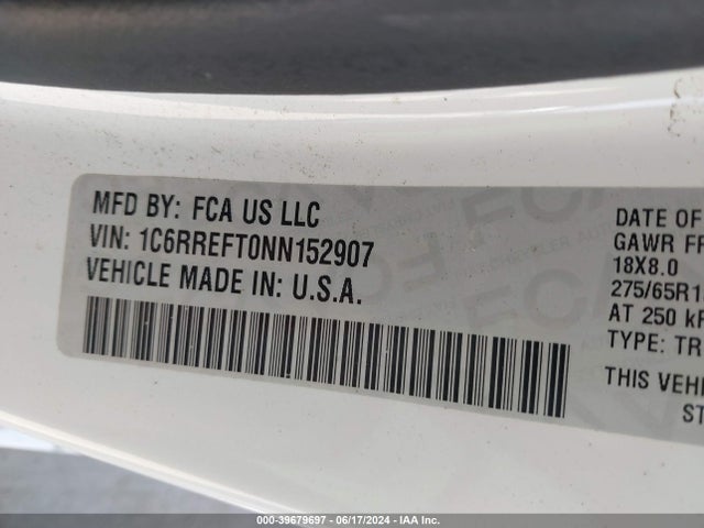 1C6RREFT0NN152907 RAM 1500 Big Horn  4x2 5'7 Box