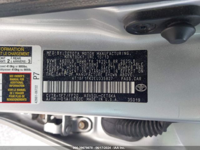 4T1BF1FK2EU335827 Toyota CAMRY SE