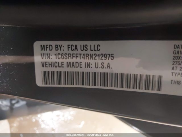 1C6SRFFT4RN212975 RAM 1500 Big Horn  4x4 5'7 Box