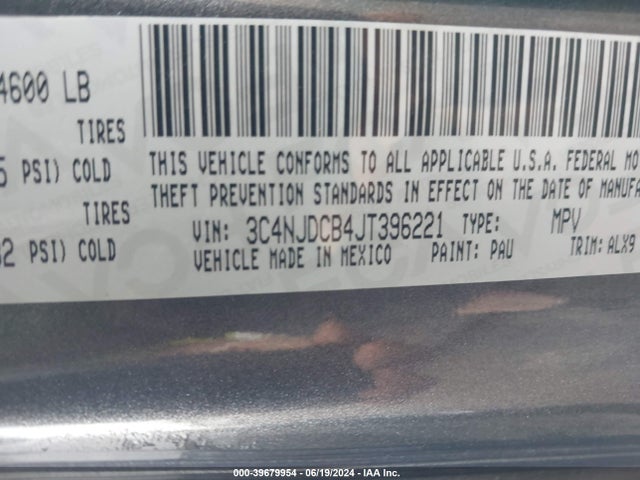 Jeep Compass Limited 4x4 2018 3C4NJDCB4JT396221 Image 9