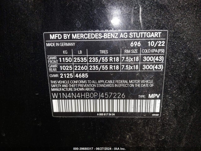 W1N4N4HB0PJ457226 Mercedes-Benz Gla 250 4matic