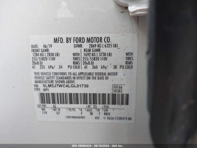 5LM5J7WC4LGL01730 Lincoln Aviator Reserve