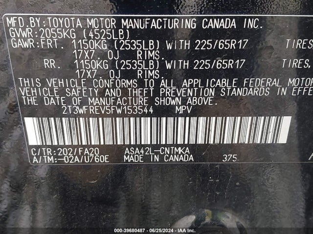 Toyota Rav4 Xle 2015 2T3WFREV5FW153544 Image 9