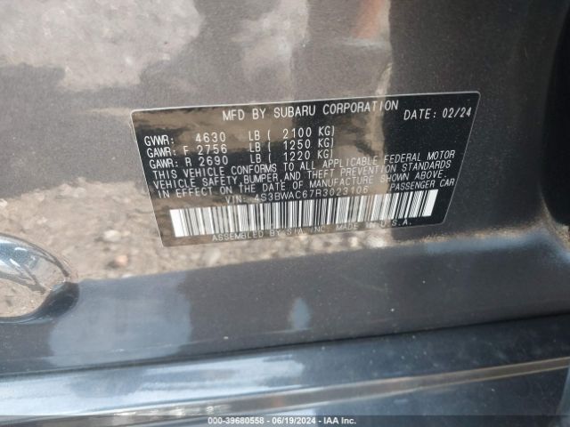 2024 SUBARU LEGACY 4S3BWAC67R3023106 Photo 8