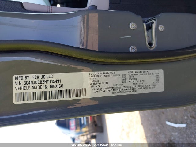 Jeep Compass Limited 4x4 2022 3C4NJDCB2NT115491 Image 9