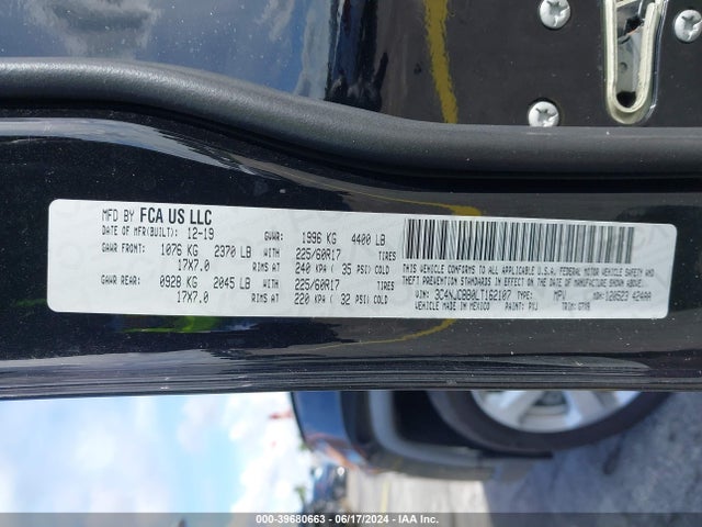 3C4NJCBB0LT162107 Jeep Compass Latitude Fwd
