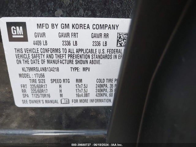 Chevrolet Trailblazer Awd Lt 2022 KL79MRSL4NB134218 Image 9