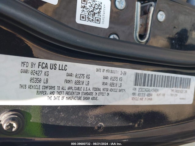 2C3CCAGG0LH154824 Chrysler 300 300s Awd