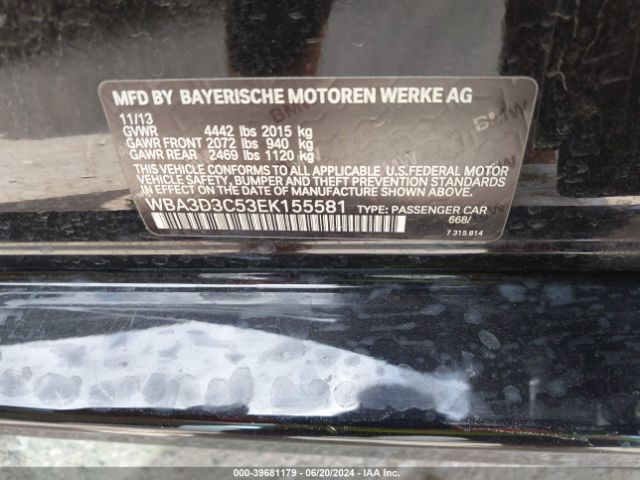 WBA3D3C53EK155581 BMW 328D