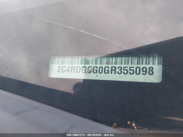 2C4RDGCG0GR355098 Dodge Grand Caravan Sxt