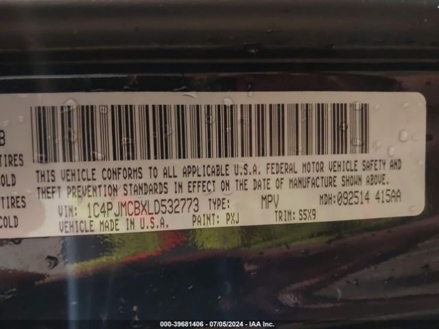 1C4PJMCBXLD532773 Jeep Cherokee Latitude 4x4