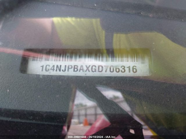 1C4NJPBAXGD706316 Jeep Patriot Sport Se