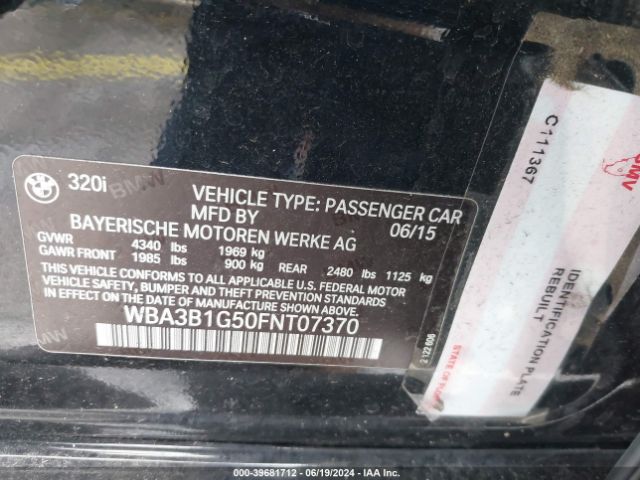 WBA3B1G50FNT07370 BMW 320i