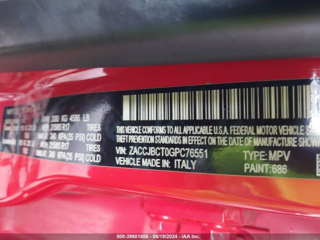 ZACCJBCT0GPC76551 Jeep Renegade Trailhawk