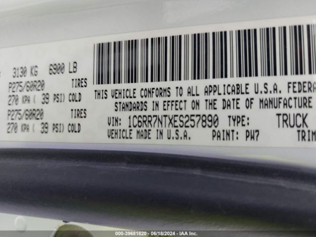 1C6RR7NTXES257890 RAM 1500 Laramie
