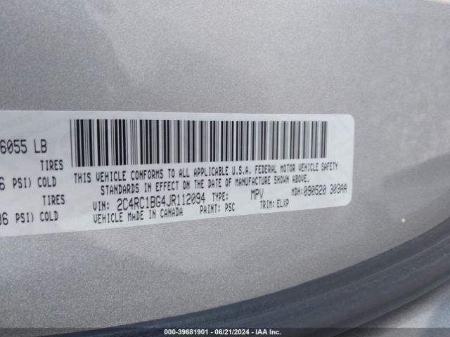 2C4RC1BG4JR112094 Chrysler Pacifica Touring L