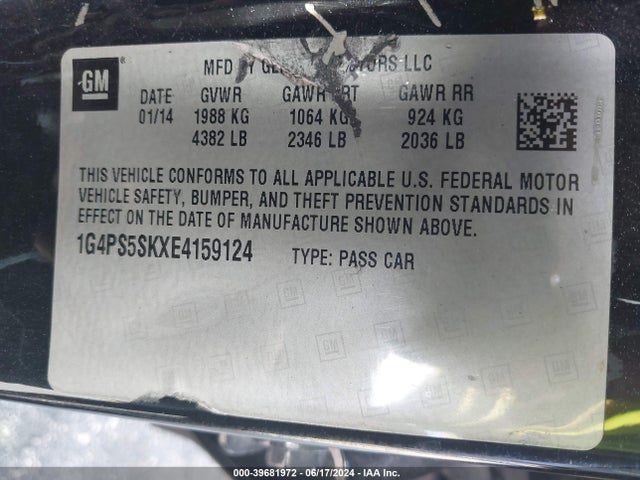 1G4PS5SKXE4159124 Buick Verano Leather Group