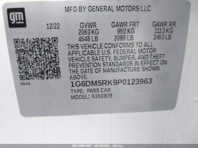 1G6DM5RK9P0123963 Cadillac CT5 LUXURY