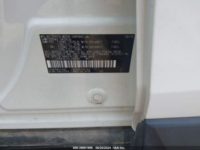JTMZFREV2GJ094787 Toyota RAV4 LE