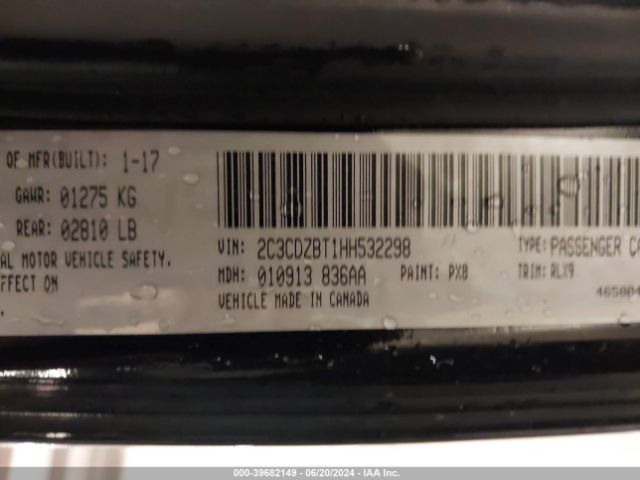 2C3CDZBT1HH532298 Dodge Challenger R/t Plus