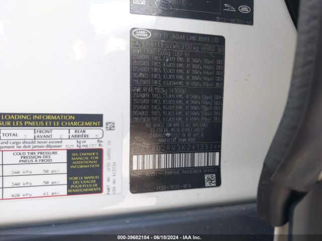 SALRG2RV3K2413334 Land Rover Discovery Se