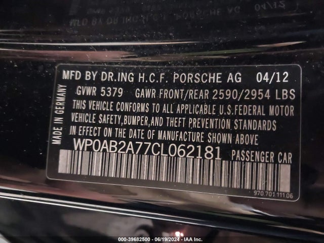 2012 PORSCHE PANAMERA WP0AB2A77CL062181 Photo 8