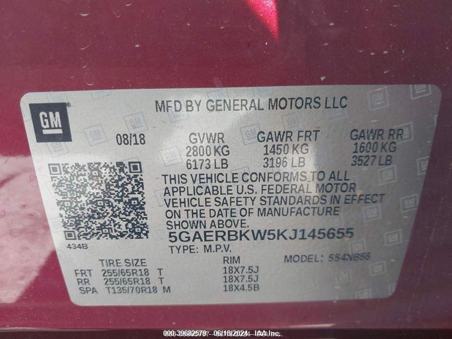 5GAERBKW5KJ145655 Buick Enclave Fwd Essence