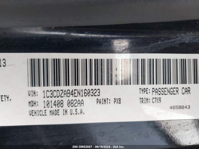 Dodge AVENGER SE 2014 1C3CDZAB4EN160323 Image 9