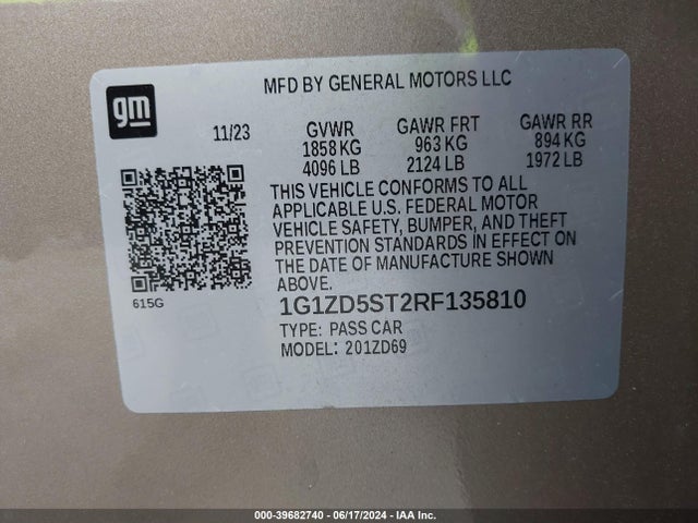 Chevrolet MALIBU LT 2024 1G1ZD5ST2RF135810 Image 9