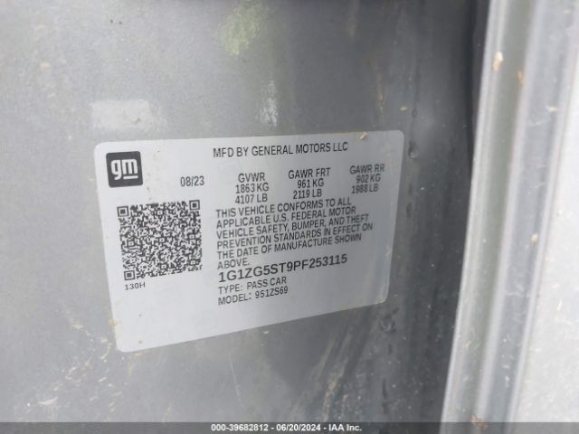 1G1ZG5ST9PF253115 Chevrolet Malibu Fwd Rs
